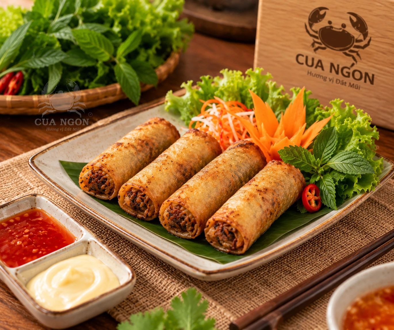 Crab Spring Rolls - 4 Pieces
